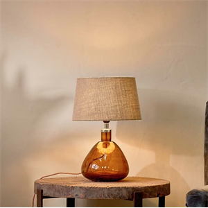 Nkuku Baba Glass Lamp Burnt Amber Small